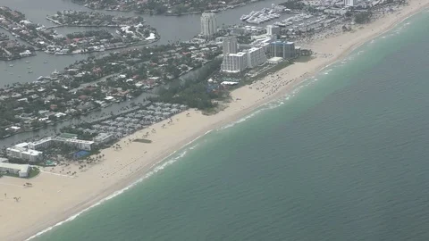 Florida coastline from above Stock Footage 92097608