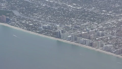Florida coastline from above Stock Footage 100972495