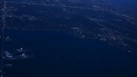 Florida coastline at night Stock Footage 10710357