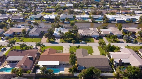 FLORIDA COCO BEACH AERIAL Stock Footage 125396763