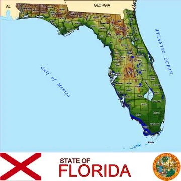 Florida counties emblem motto Stock Illustration