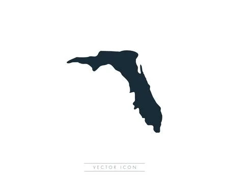 Florida Countries Map Vector Icon Template Illustration Design Stock Illustration
