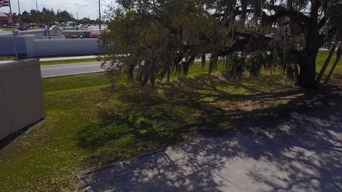 Florida Crane Construction aerial 2 wide ascend reveal Stock Footage 124675826
