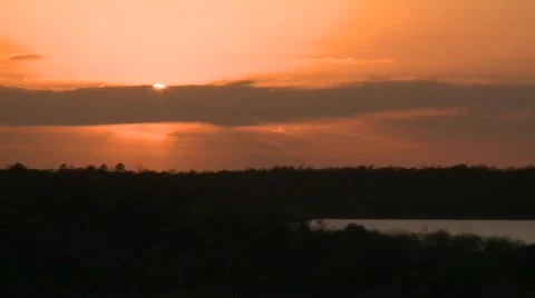 Florida Everglades National Park Sunset Ocean Stock Video Footage  Stock Footage