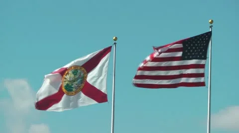 Florida Flag Stock Footage 10913700