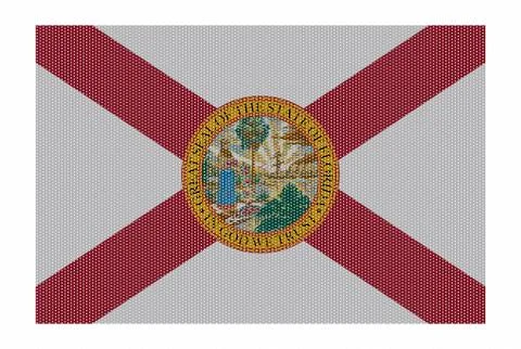 Florida Flag White Dots Stock Illustration
