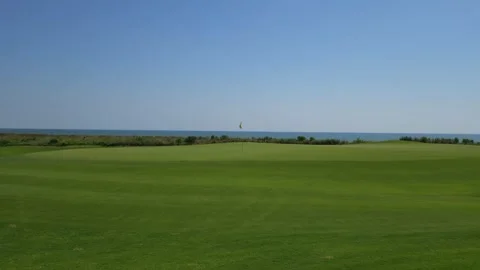 Florida Golf Course on a Beach Stock Footage 310210743
