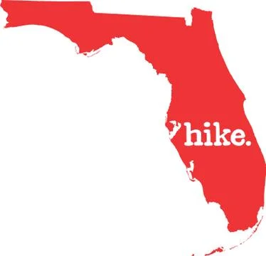 Florida hike state vector sign Stock Illustration