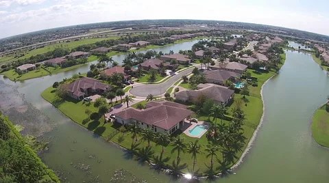 FLorida homes aerial view Stock Footage 48211655