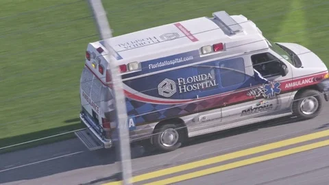 Florida Hospital EMS Ambulance Stock Footage