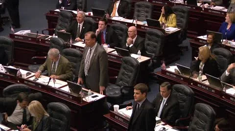 Florida House members wait to be recognized during 2013 Leg. SESSION-9 Stock Footage 22218124
