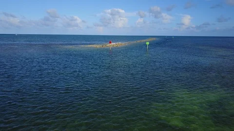 Florida Keys boating channel markers Stock Footage 102396941