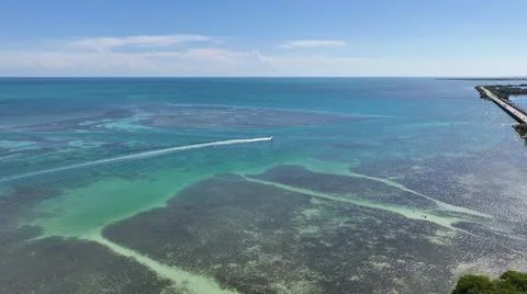 Florida Keys - Drone View - Islamorada, Fl Stock Photos