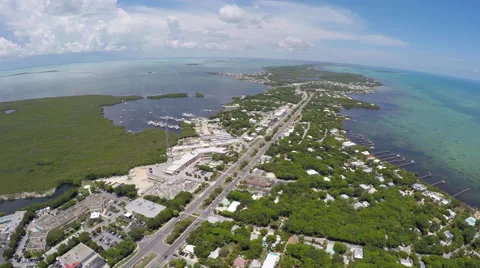 Florida Keys Key Tarvernier aerial 1 스톡 동영상 53233553