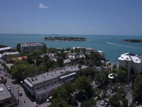 Florida Keys Ocean Footage , Sunset Key Island | Drone Stock Footage