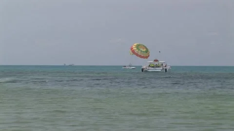 Florida Keys Parasailing Stock Footage 5327841
