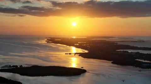 Florida Keys Sunset Aerial Stock Footage 325679733