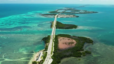 Florida Keys US1 Aerial Stock Footage 161044956