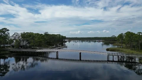 Florida Lake Flyover 스톡 동영상 254792352