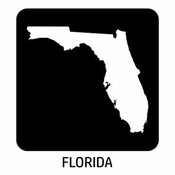 Florida map icon Stock Illustration