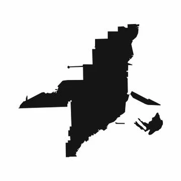 Florida map icon, simple style Ilustração Stock