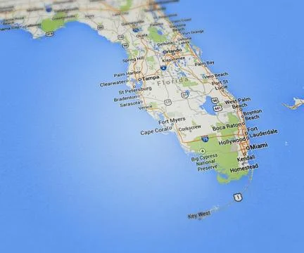 Florida map Stock Illustration