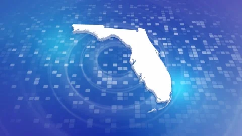 Florida Map Intro Stock Footage 247967135