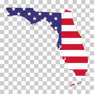 Florida map shape, united states of america. Flat concept icon symbol vector Illustrazione stock