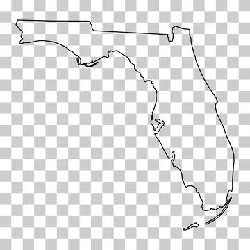 Florida map shape, united states of america. Flat concept icon symbol vector Illustrazione stock