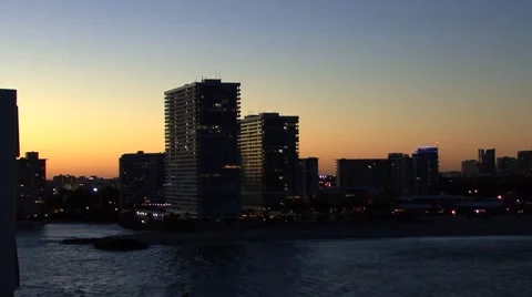 Florida Miami Sunset Video stock 53048137