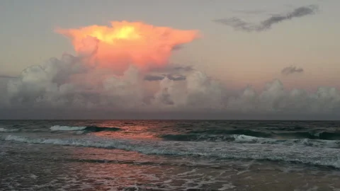 Florida Ocean Sunset Storm Clouds 1 Vidéo 140869574