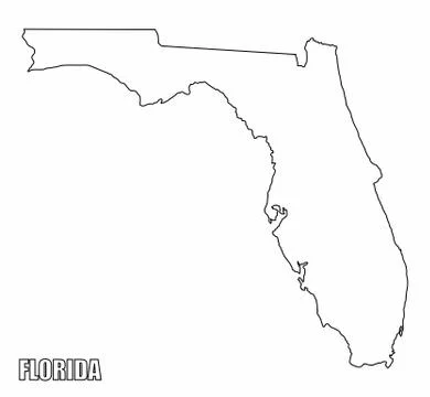 Florida outline map Stock Illustration
