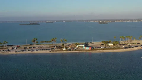 Florida road by water Stock Footage 131653633