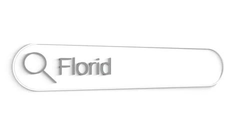 Florida Search Bar Close Up Single Line Typing Text Box Layout Web Database Stock Footage 151548206