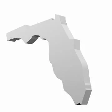 Florida State. 3D Render Illustration Stock Illustration