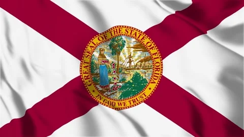 Florida State Flag Loop 4K Stock Footage 243873889