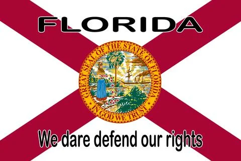 Florida State Rights Flag Illustrazione stock