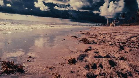 Florida Storm on the Beach 写真素材