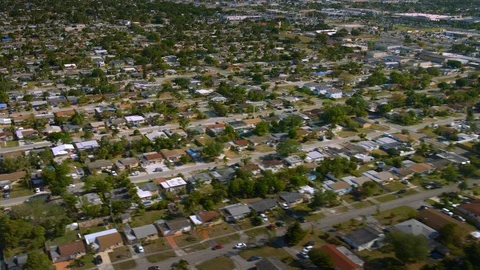 Florida-Suburb-AERIAL Stock Footage 88009252