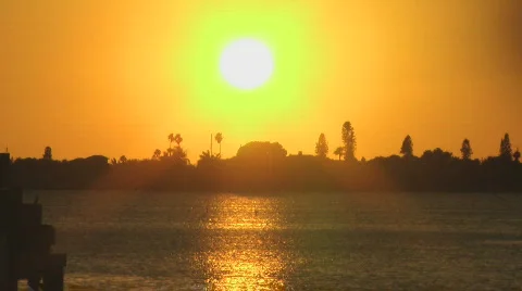 Florida Sunset Stock Footage 121053