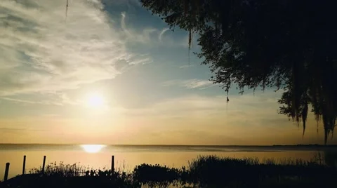 Florida sunset on a lake - Time lapse Video stock 47883204