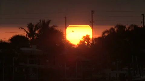 Florida Sunset Sunset Timelapse Stock Footage