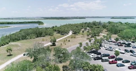 Florida Tierra Verde Pinellas County Fort de Soto Park St. Petersburg beach Vídeos de archivo 77010715