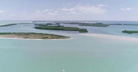Florida Tierra Verde Pinellas County Fort de Soto Park St. Petersburg beach Stock Footage 77010747