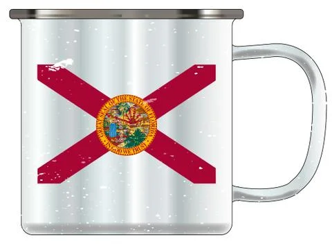 Florida Tin Cup Stock Illustration