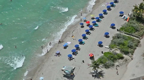 Florida tropical coast beach high angle sand Stock Footage 34012409