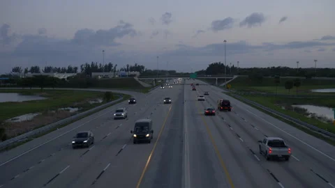 Florida Turnpike After Dusk Stock Footage 171191948