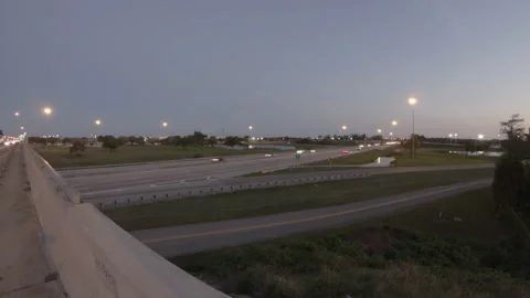 Florida Turnpike West Side Sunset to Night Time Lapse Stock Footage 169749933