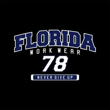Florida vector typography for t-shirt varsity clothing. perfect for simple .. Stock Illustration