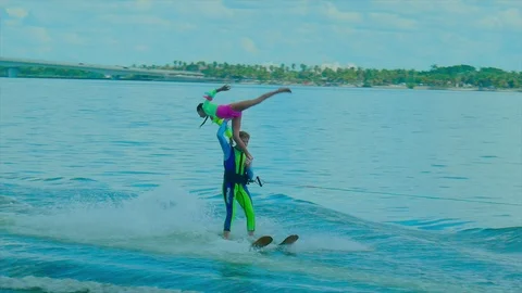 Florida Water Ski Show Stock Footage 89846340